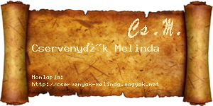 Cservenyák Melinda névjegykártya