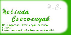 melinda cservenyak business card
